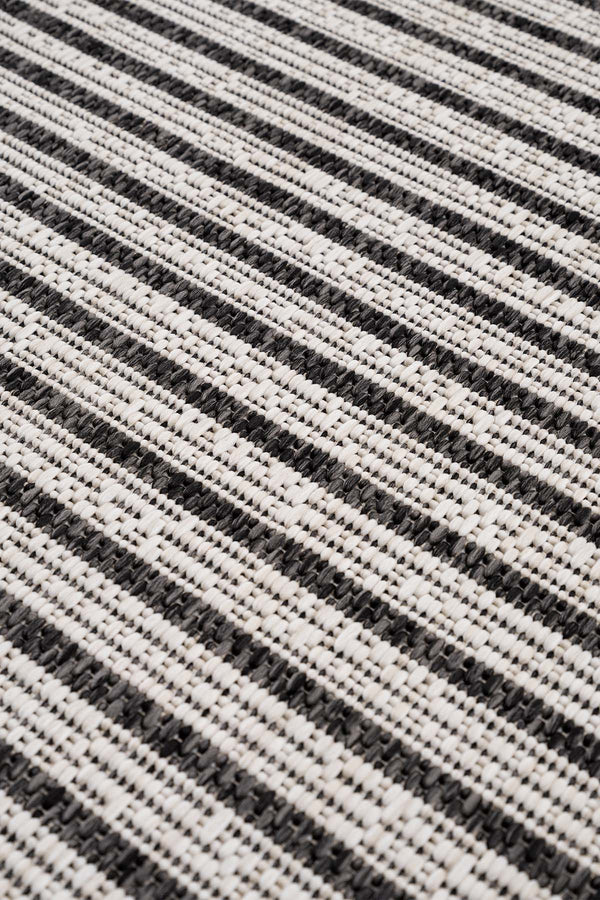 Fresco Ekru Siyah Yıkanabilir Halı 22835A