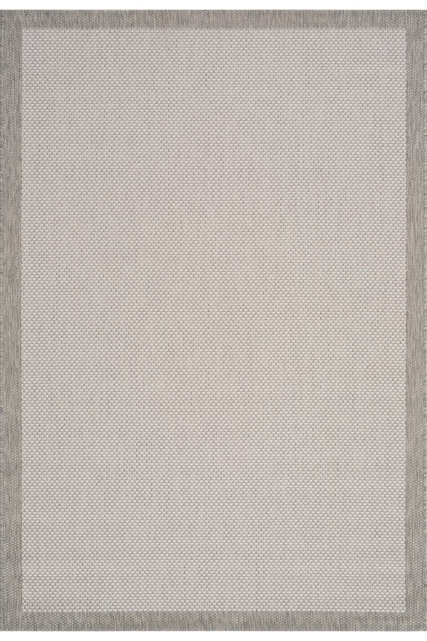 Fresco Antrasit Ekru Yıkanabilir Halı 23745A