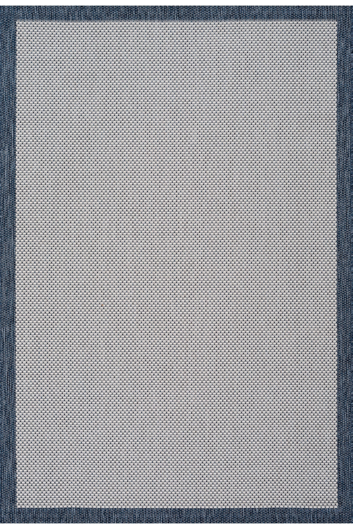 Fresco Ekru Lacivert Yıkanabilir Halı 23745A