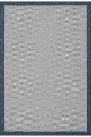 Fresco Ekru Lacivert Yıkanabilir Halı 23745A