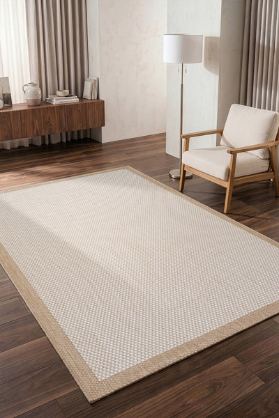 Fresco Ekru Natural Yıkanabilir Halı 23745A