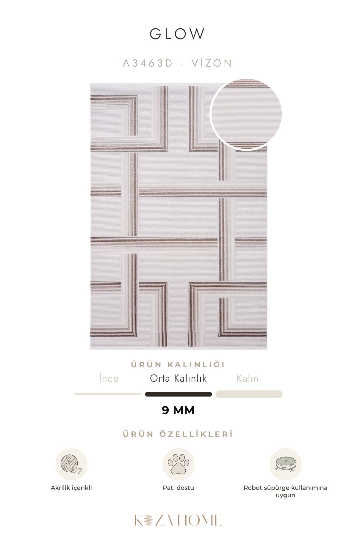 Calvin Klein Glow Vizon Halı A3463D