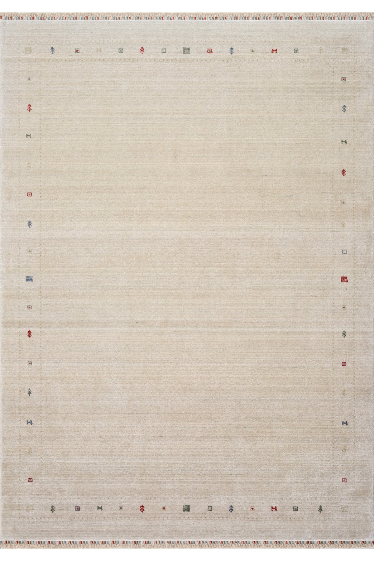 Heriz Krem Etnik Desenli Halı A0987C