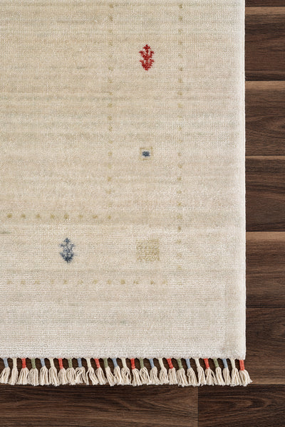 Heriz Krem Etnik Desenli Halı A0987C