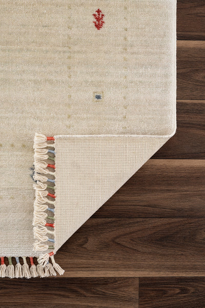 Heriz Krem Etnik Desenli Halı A0987C