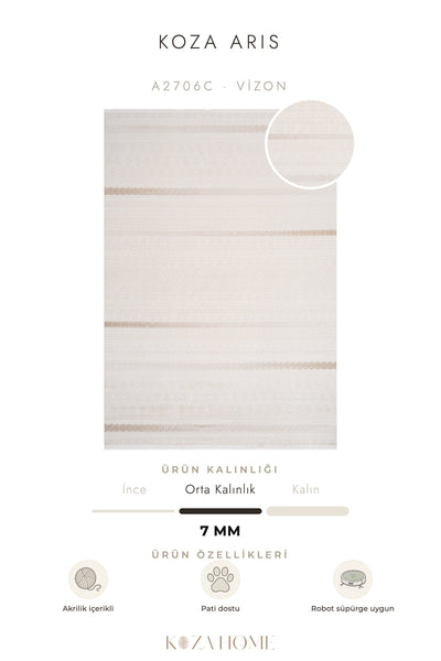 Koza Aris Vizon Modern Desenli Salon Halısı A2706C
