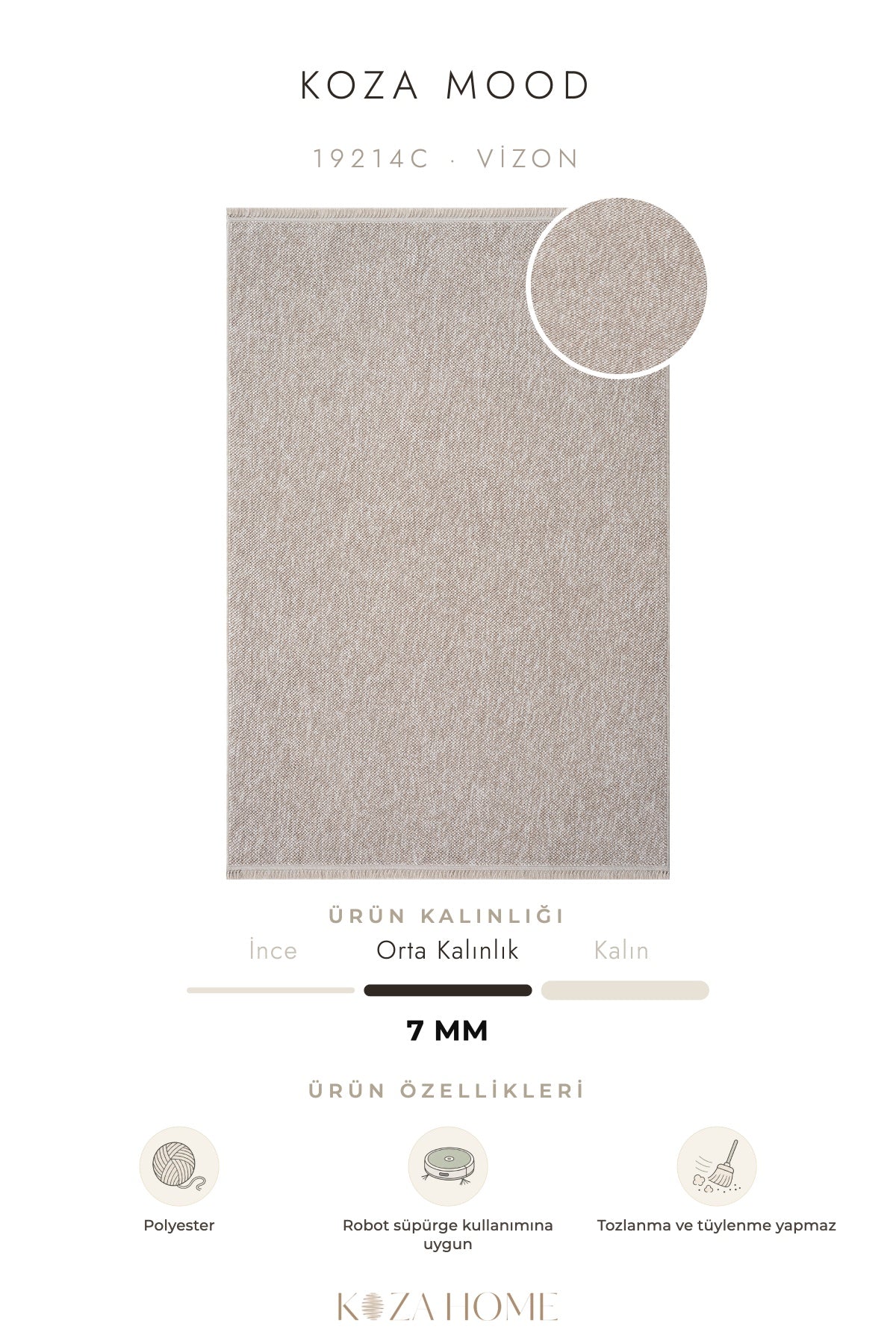 Koza Mood Vizon Geometrik Salon Halısı 19214C