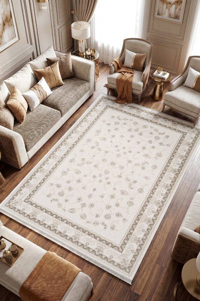 Koza Mirage Krem Vizon Salon Halısı A3782C