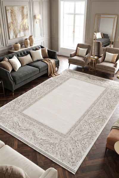 Koza Mirage Krem Vizon Salon Halısı A3783C