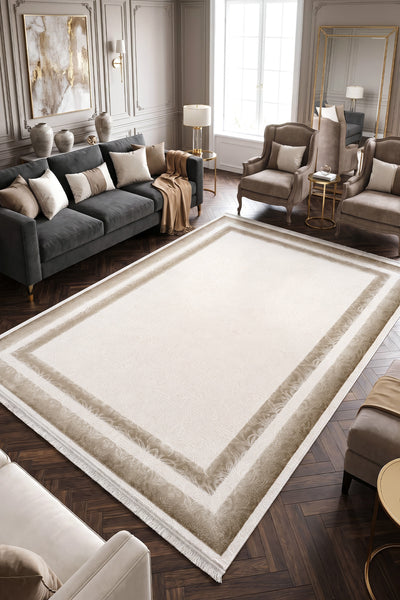 Koza Mirage Krem Vizon Salon Halısı A3784C