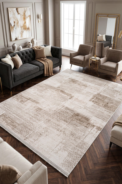 Koza Mirage Krem Vizon Salon Halısı A3786C