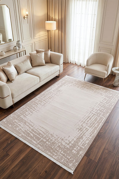 Koza Nazende Krem Bej Salon Halısı A3395B
