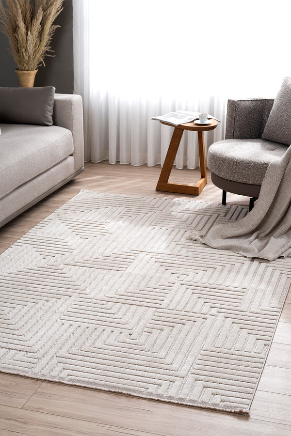 Lisbon Bej Oturma Odası Halısı A1772B