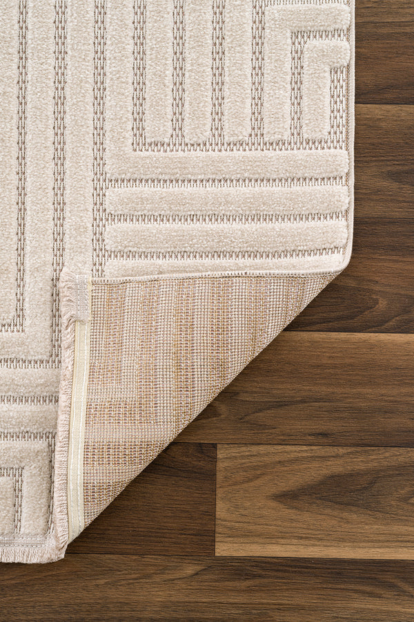 Lisbon Bej Oturma Odası Halısı A1772B