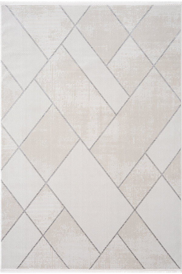 Lumina Krem Gri Tozumaz Halı  A0863A