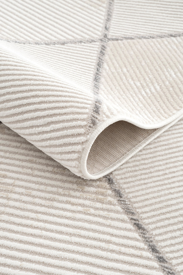 Lumina Krem Gri Tozumaz Halı  A0863A