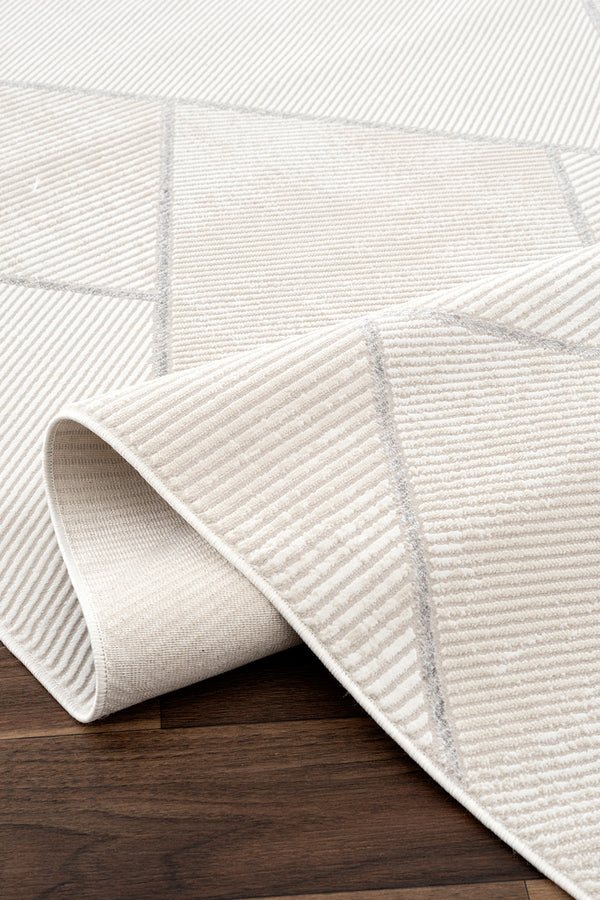 Lumina Krem Gri Tozumaz Halı  A0863A