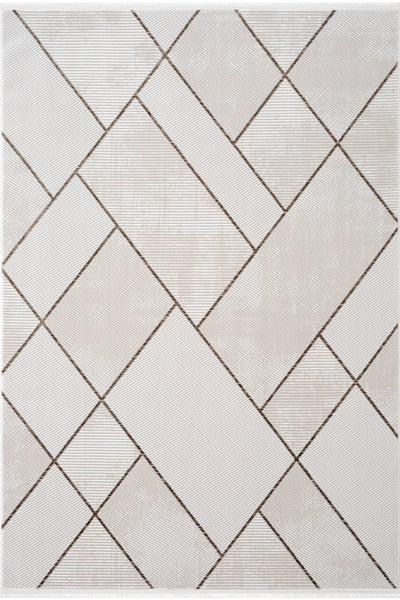 Lumina Krem Kahve Tozumaz Halı  A0863A