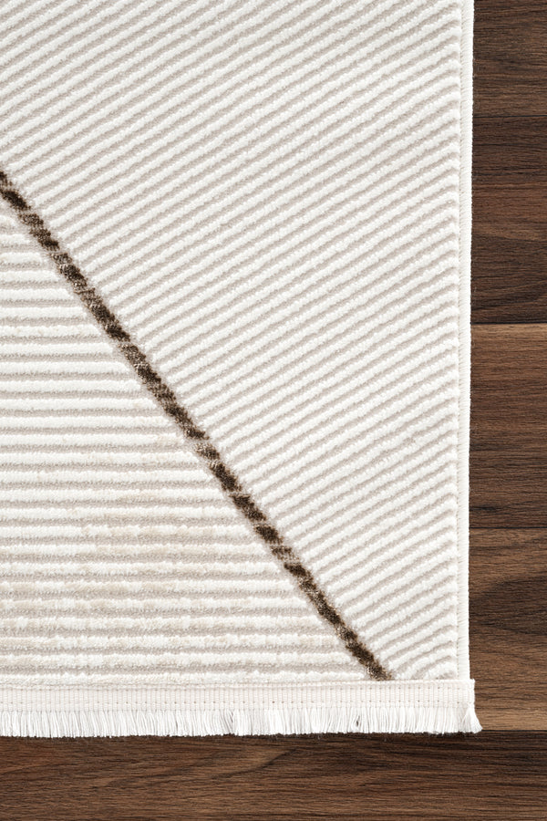 Lumina Krem Kahve Tozumaz Halı  A0863A