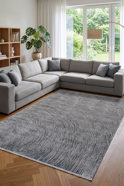 Calvin Klein Modern Sheen Gri Halı A3483A