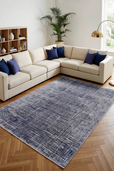 Calvin Klein Modern Sheen A3485B Mavi Halı