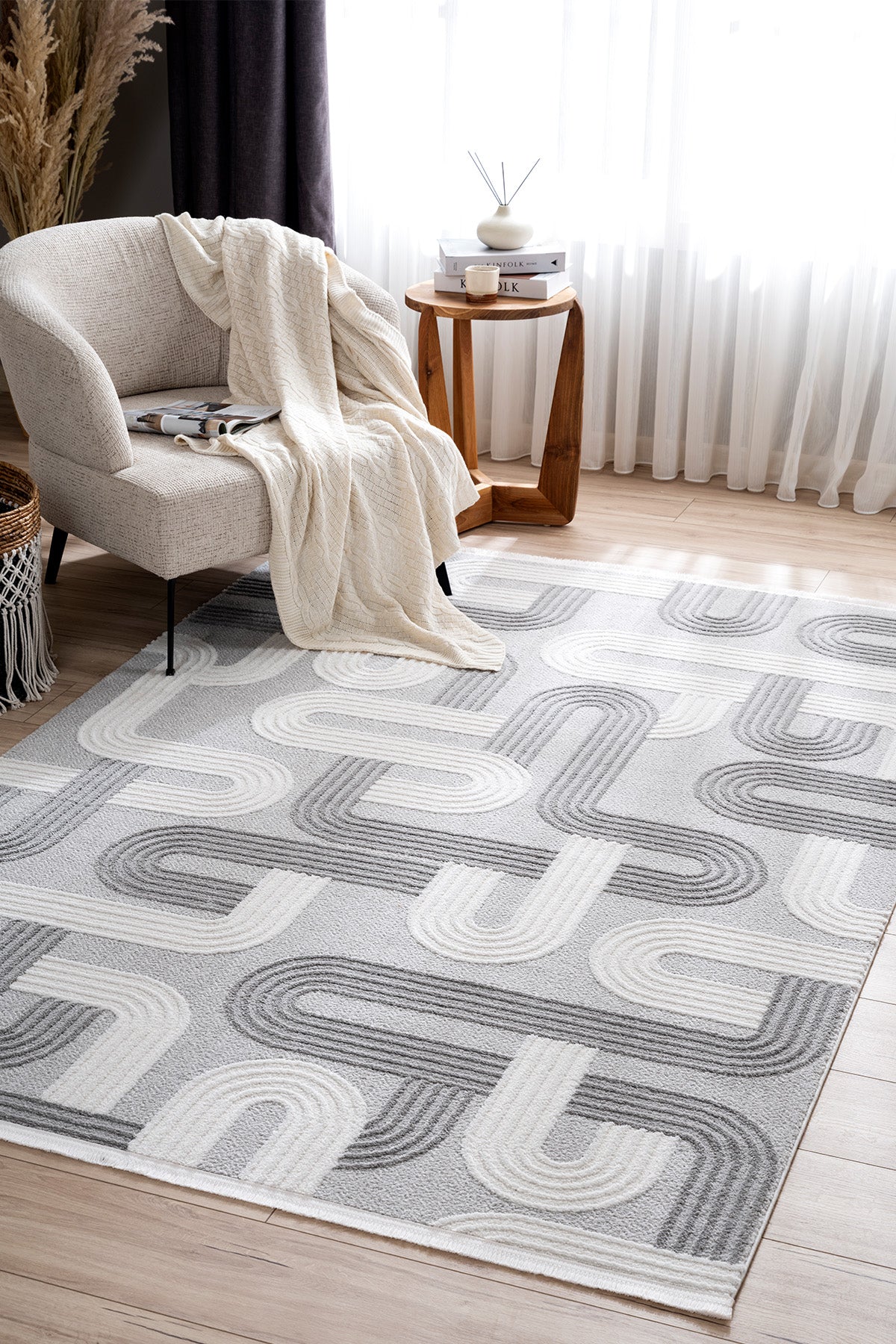 Koza Hayad Monaco Gri Halı  Salon Oturma Odası Yatak Odası Koridor Makine Halısı 33472D