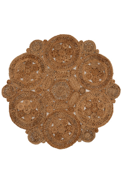 Natura Natural Jüt Yuvarlak Halı 00004A