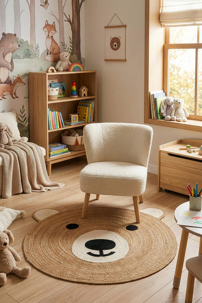 Natura Jüt Yuvarlak Çocuk Odası Halısı 00027A