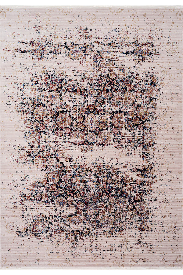 Koza Nostalgia Bej Lacivert Salon Halısı A3010C