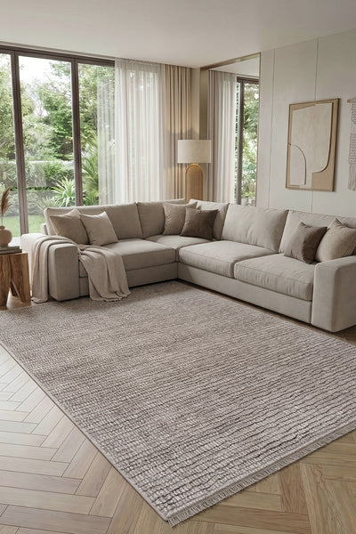 Calvin Klein Olivia Krem Gri Oturma Odası Halısı A4678A