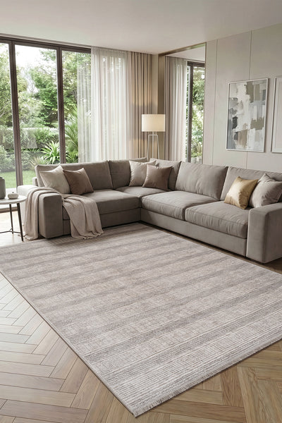 Calvin Klein Olivia Krem Gri Oturma Odası Halısı A4679A