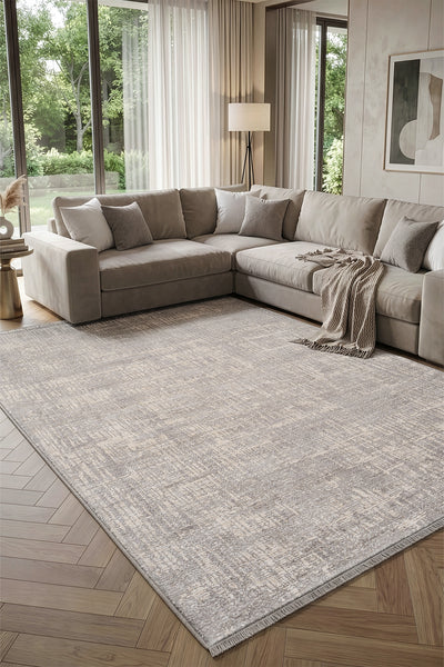 Calvin Klein Olivia Krem Gri Oturma Odası Halısı A4680A