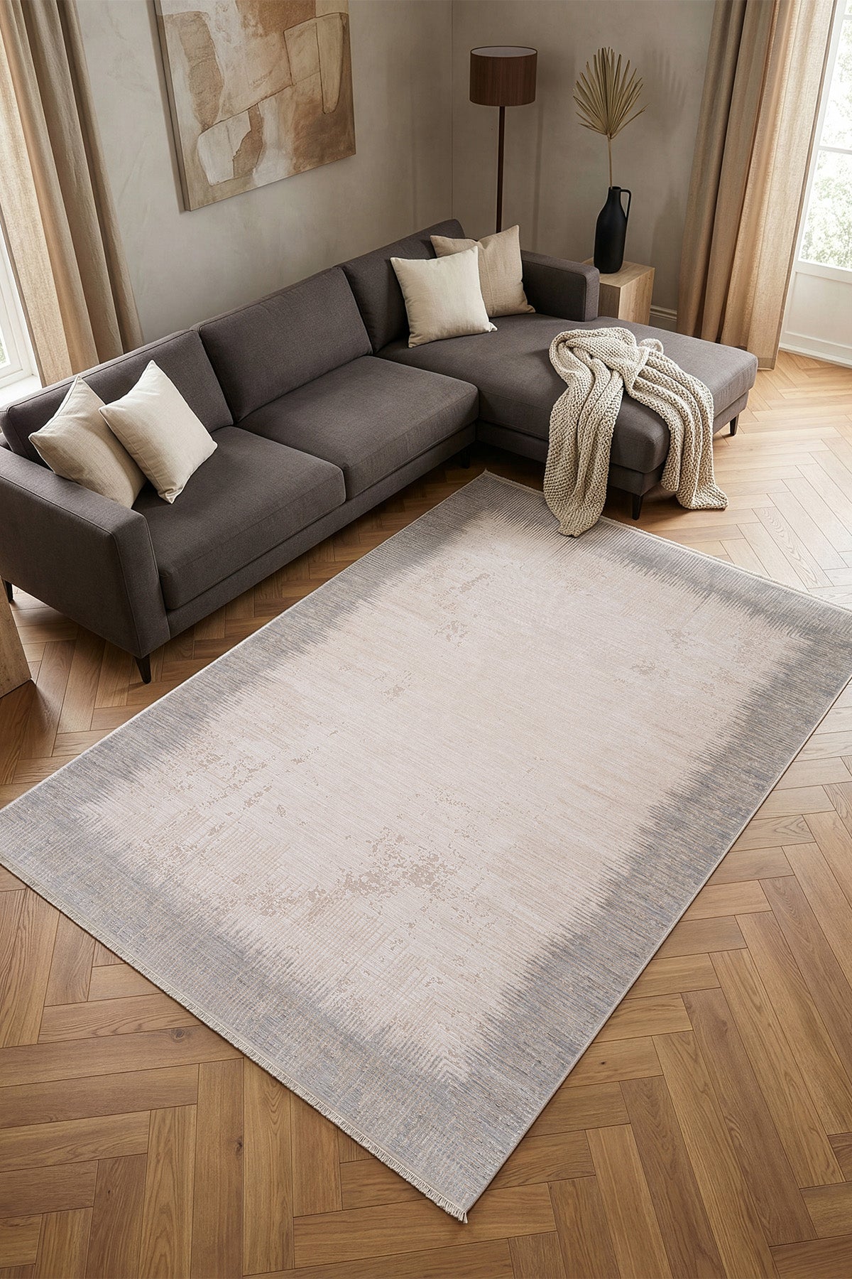 Calvin Klein Passages Bej Gri Halı A3490A