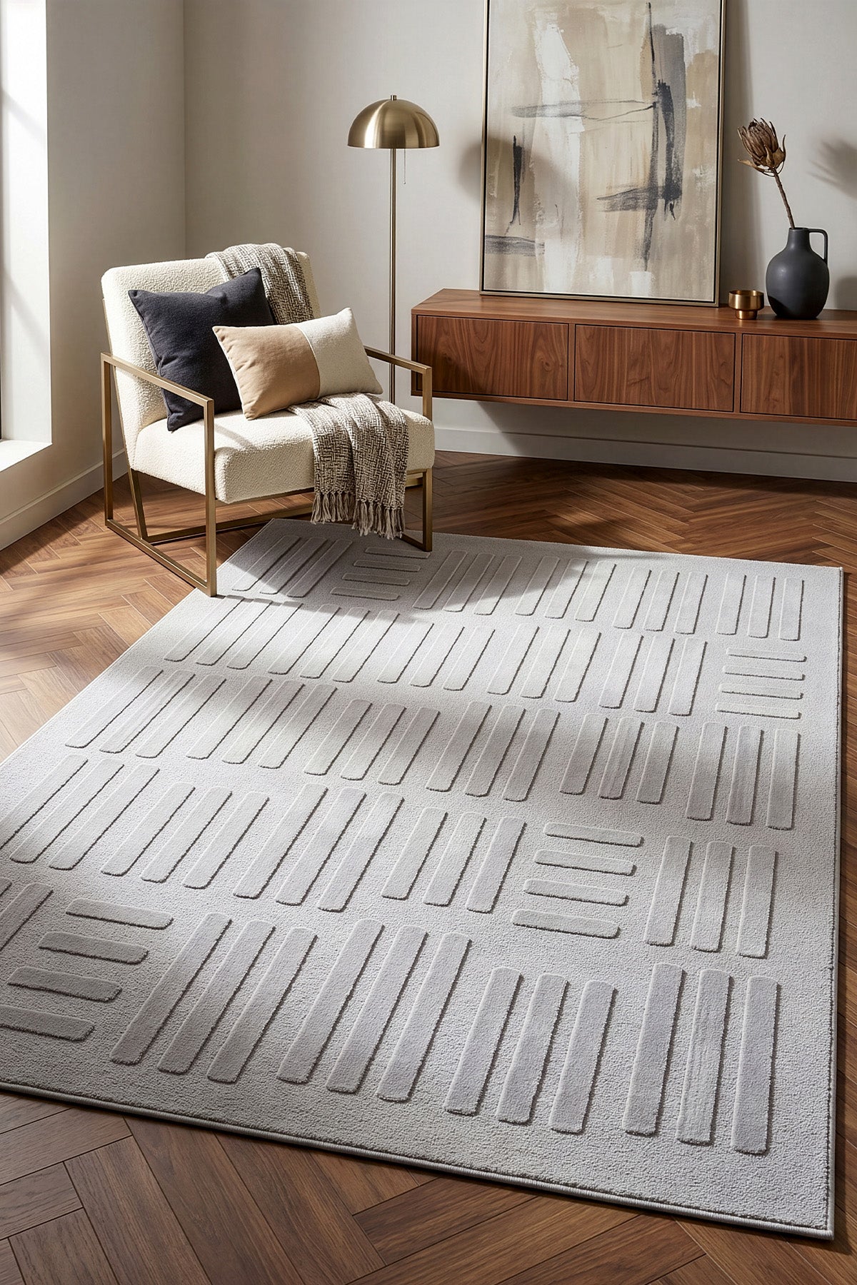 Calvin Klein Pure Lines Gri Halı A2383C