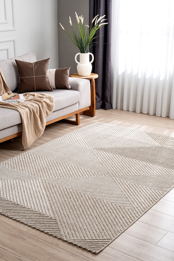 Retro Krem Bej Tozumaz Halı 19270A