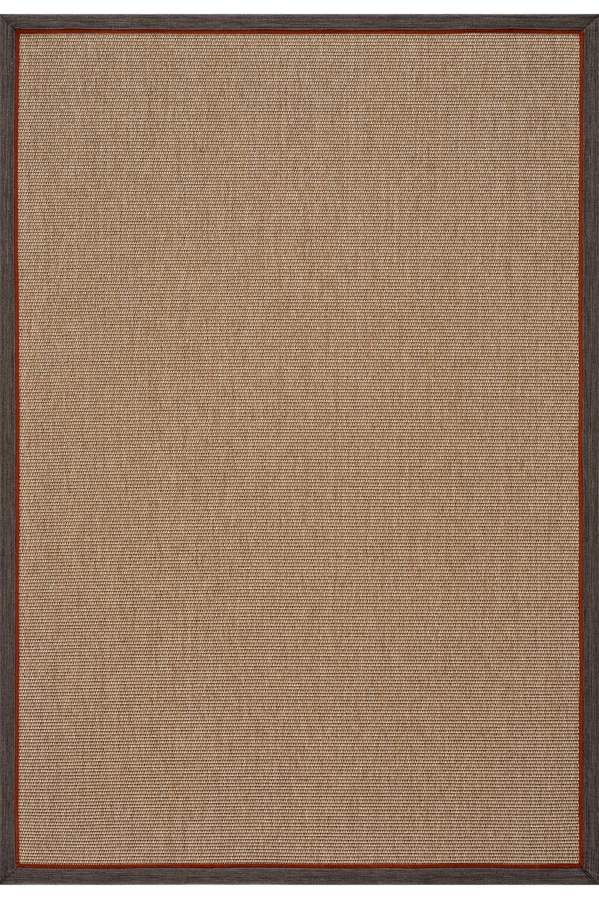 Koza Premium Sahara Bordure Natural-Bordür Kahve Turuncu Sisal Halı B3610B