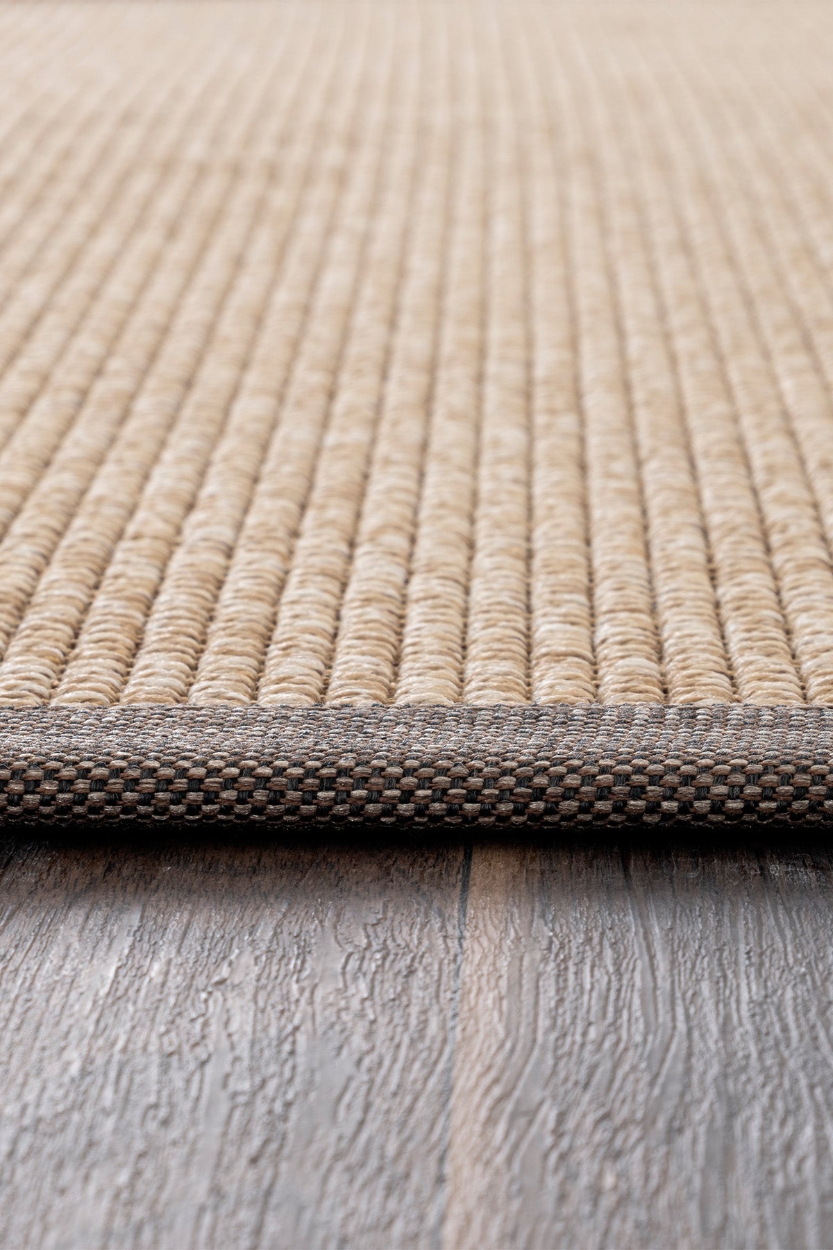Koza Premium Sahara Bordure Natural-Bordür Kahve Turuncu Sisal Halı B3610B