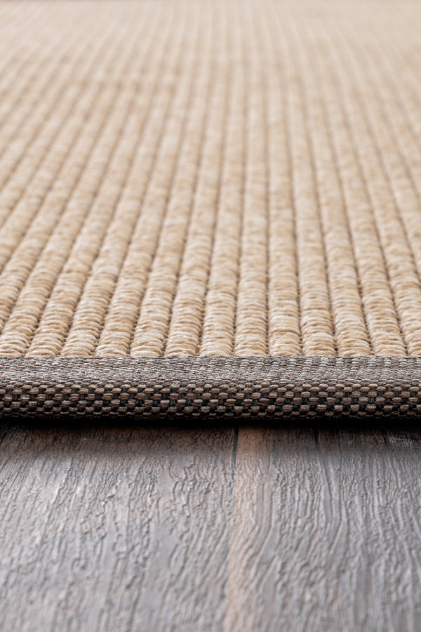 Koza Premium Sahara Bordure Natural-Bordür Kahve Turuncu Sisal Halı B3610B