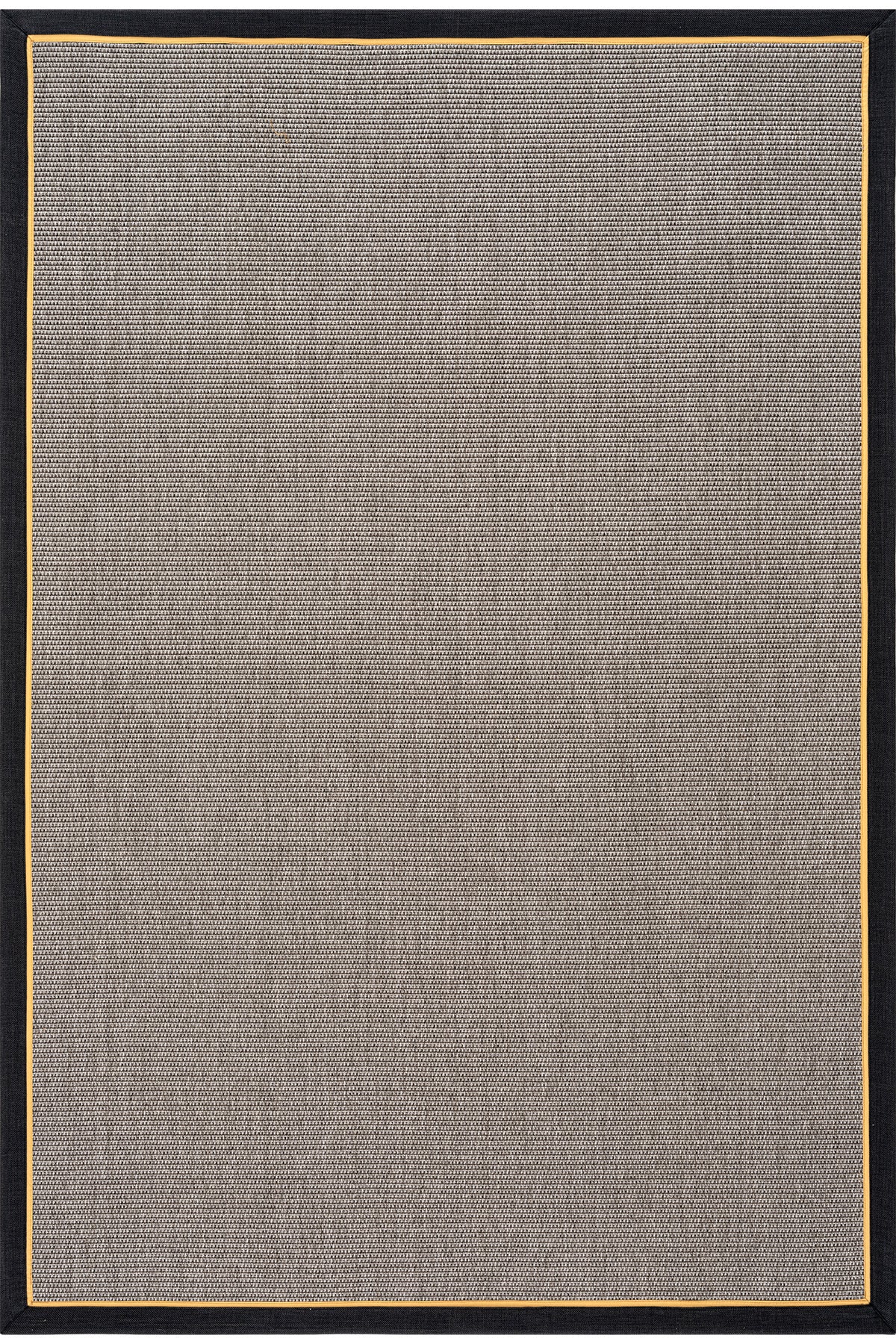 Koza Premium Sahara Bordure Gri-Bordür Siyah Sarı Sisal Halı B3610K