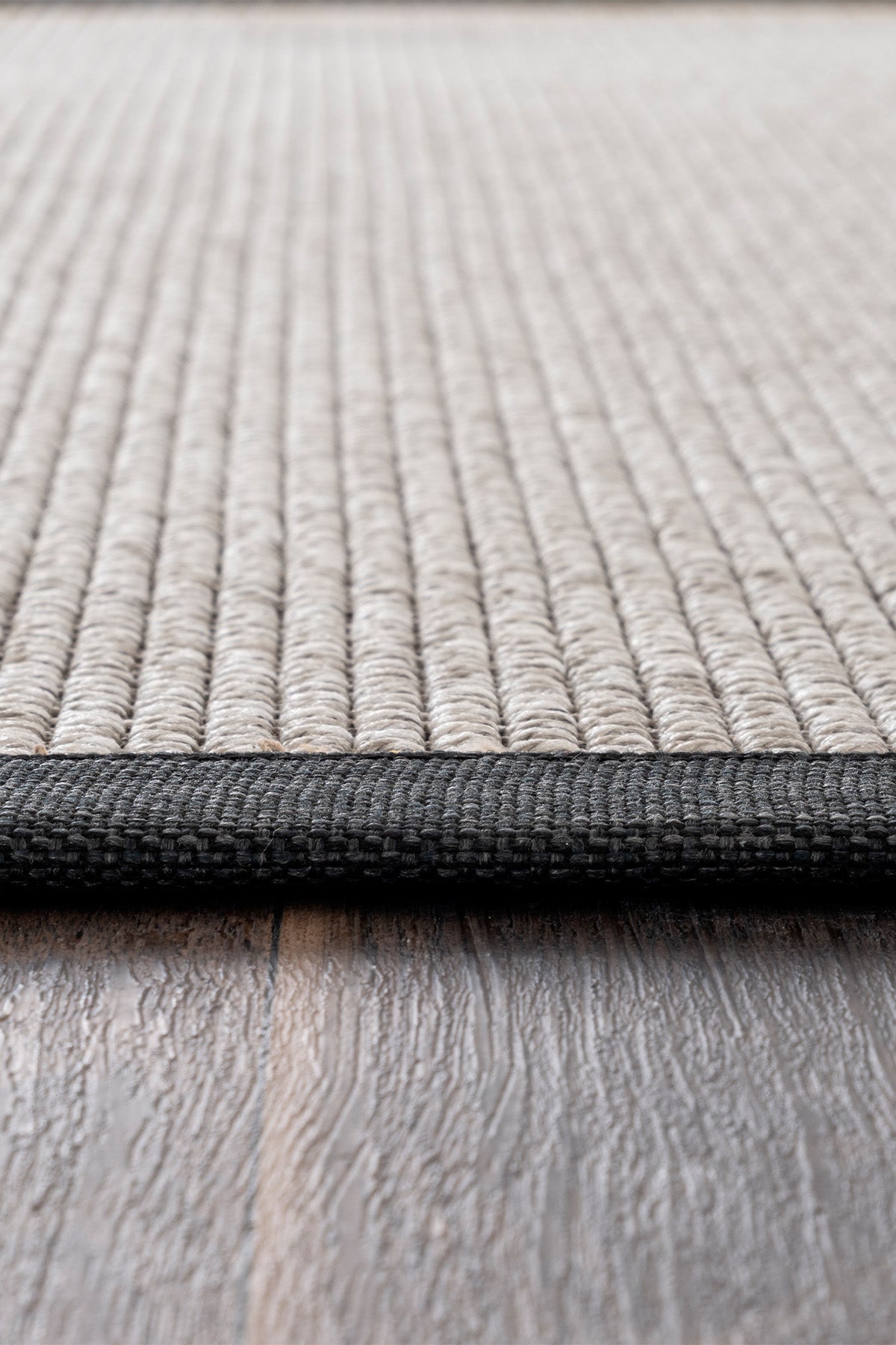 Koza Premium Sahara Bordure Gri-Bordür Siyah Sarı Sisal Halı B3610K