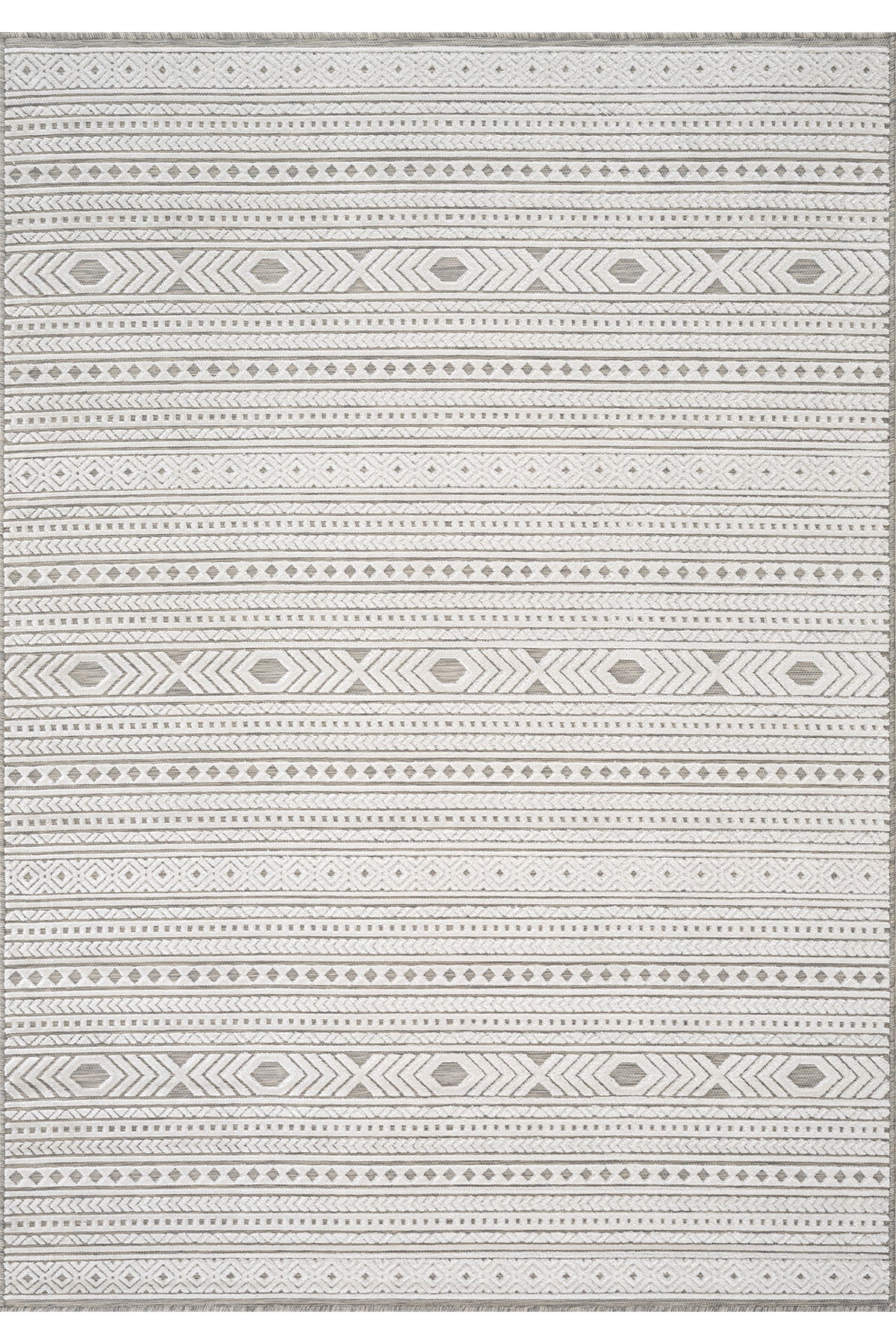 Sand Gri Krem Temizlenebilir Halı 65543A