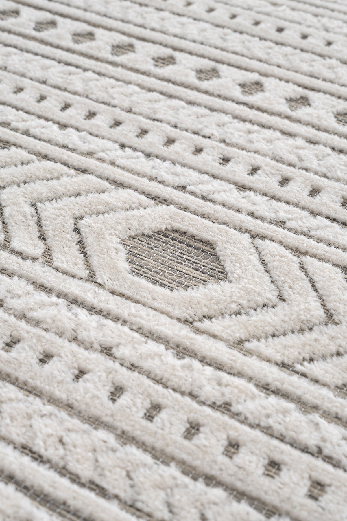 Sand Gri Krem Temizlenebilir Halı 65543A