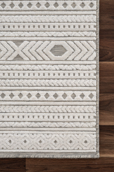 Sand Gri Krem Temizlenebilir Halı 65543A