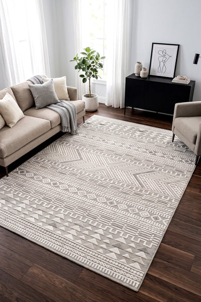 Sand Gri Antrasit Temizlenebilir Halı 65550A