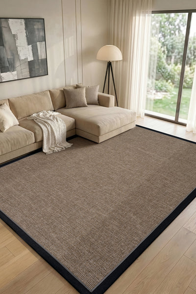 Calvin Klein Signature Bordure Siyah Gri Halı B3622B