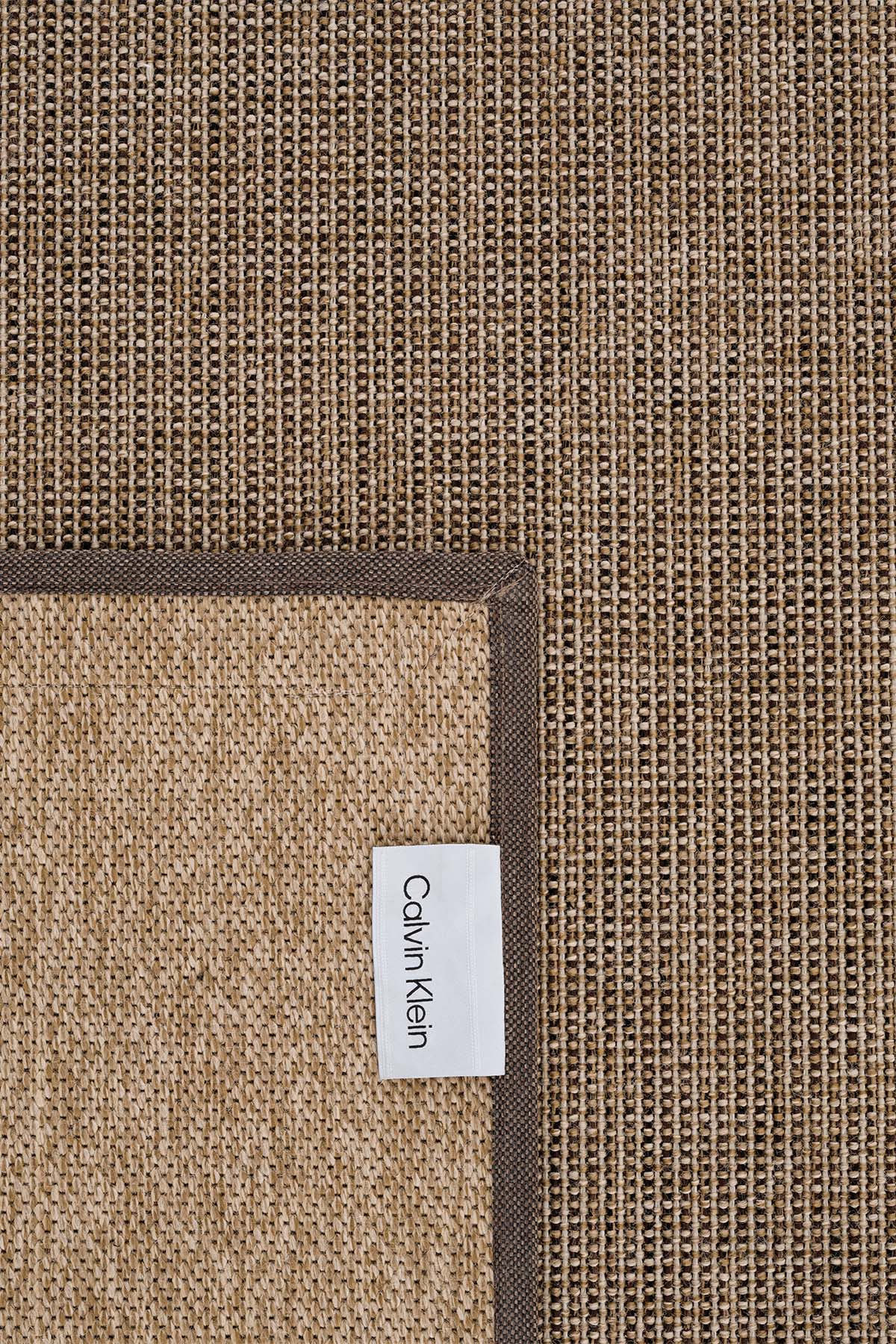 Calvin Klein Signature Bordure Kahve Bej Halı B3622C