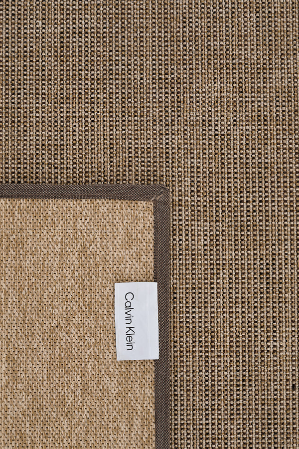 Calvin Klein Signature Bordure Kahve Bej Halı B3622C
