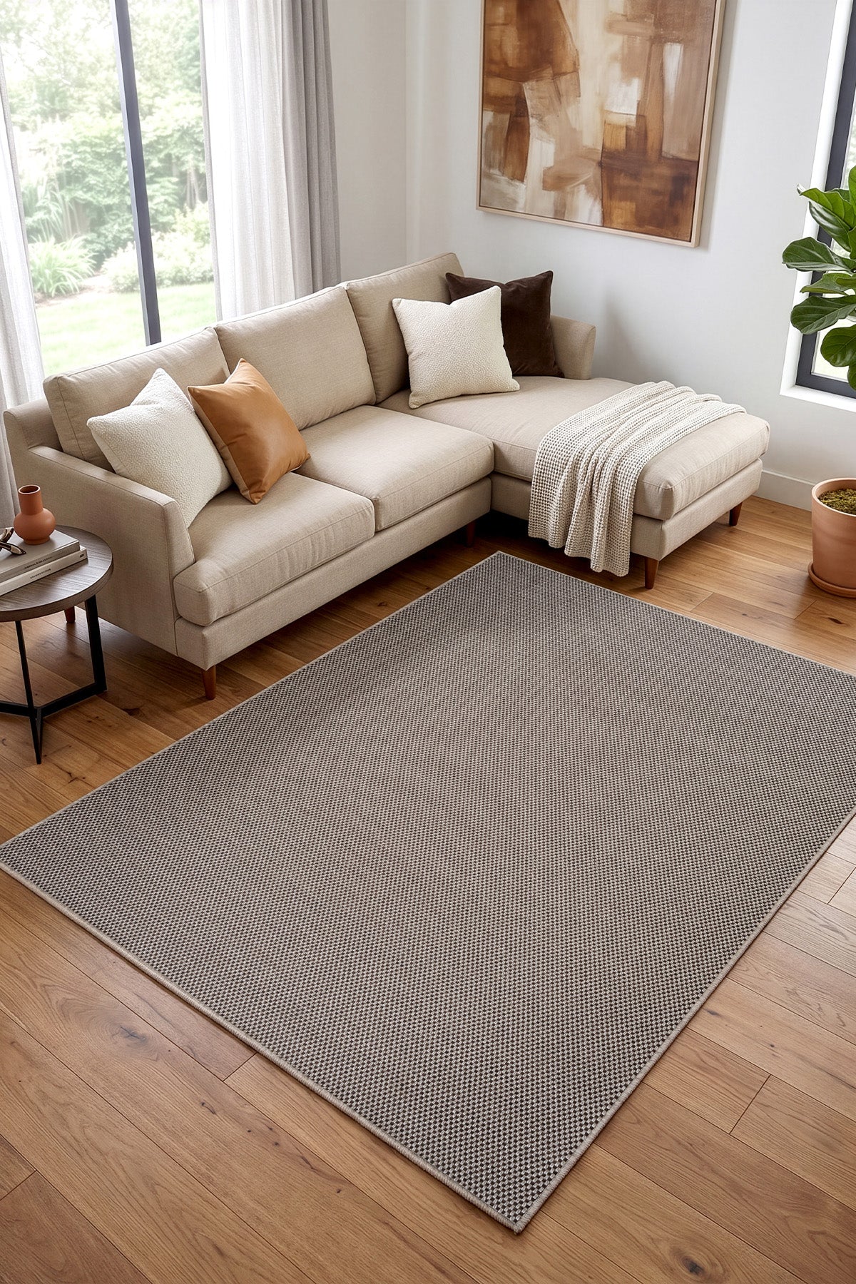 Sisalo Krem Kahve Halı B3417D