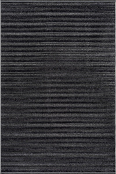 Stripe Antrasit Kaymaz Taban Kilim 33010A