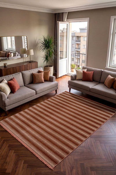 Stripe Terra Kaymaz Taban Kilim  33012A